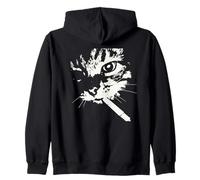 Smoking Cat Meme Gangster Street Kitten Zip Hoodie