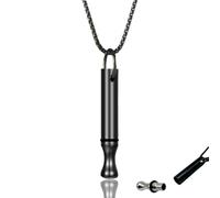 Smoking cessation aid chain, smokeless necklace, original, breathing necklace smoking cessation with resistance, simulates smoke feeling, chain with whistle, smoke weaning, stainless steel smoking