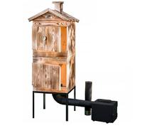 Smoking Chamber Wood Smoker Oven Smoker Cabinet Two Chambers Garden 50 x 50 x 120 cm