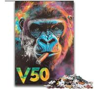 Smoking Chimpanzee JigsawPuzzle 2000 Pieces for Teenagers, Challenging Game Gifts for Is Ideal As A Gift for The Whole Family (70x100cm)