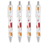 Smoking Cigarette Retractable Ballpoint Pen Black Ink 0.5mm Fine Point Pens Office Supplies 4 PCS AS PIC 2