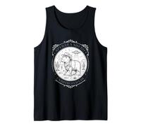 Smoking Cpybara UFO Desert Sarcastic Funny Meme Tank Top
