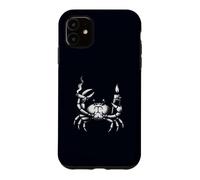 Smoking Crab Lighter Cigarette Silhouette Retro Tattoo Art Case for iPhone 11