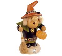 Smoking Figure Man Smoker Halloween Witch With Pumpkin ( Wxh ): 11x19cm New