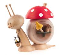 Smoking figure Mushroom Snail WxHxD = 17x15x10cm NEW Smoker Smoke figure Wood