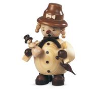 Smoking Figure Smoking Man Small Snowwoman Natural ( Wxh ): 12x14cm New