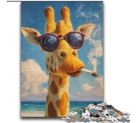 Smoking Giraffe Puzzles for Adults Teens 2000pc Puzzle, Educational Games Home Decoration Birthday Present, Gifts, Wall Art (70x100cm)