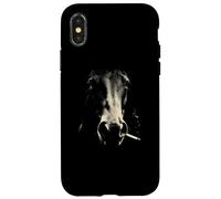 Smoking Horse Head Rustic Western Cowboy Ranch Case for iPhone X/XS