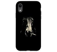 Smoking Horse Head Rustic Western Cowboy Ranch Case for iPhone XR