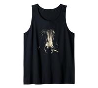 Smoking Horse Head Rustic Western Cowboy Ranch Tank Top