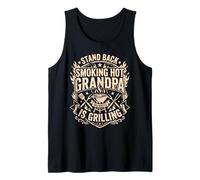 Smoking Hot Grandpa Grilling BBQ Meat Smoking Barbecue Tank Top
