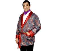 Smoking Jacket Mens Fancy Dress Costume Old England Paisley Print Jacket