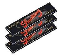 SMOKING King Size ''Deluxe Black'' Cigarette Rolling Papers - 3 BOOKLETS by Trendz