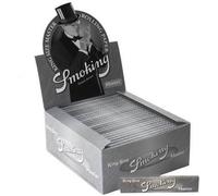 SMOKING KING SIZE MASTER "SILVER" CIGARETTE ROLLING PAPERS - 3 BOOKLET BY MAKBROS