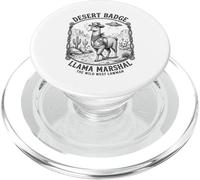 Smoking Llama UFO Desert Sarcastic Funny Alien Encounter PopSockets PopGrip for MagSafe