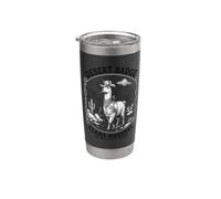 Smoking Llama UFO Desert Sarcastic Funny Alien Encounter Stainless Steel Insulated Tumbler