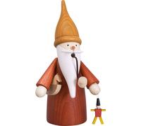 Smoking man gnome with toy HxWxD = 16x9x9cm NEW smoker figurine
