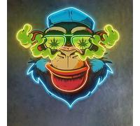 Smoking Monkey UV Print Neon Sign for Man Cave Bedroom Room Lights Neon Light Up Signs Decorations Birthday Party
