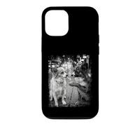 Smoking Papillon Street Scene Black White Grunge Frame Case for iPhone 12/12 Pro