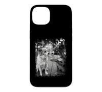 Smoking Papillon Street Scene Black White Grunge Frame Case for iPhone 13