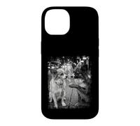 Smoking Papillon Street Scene Black White Grunge Frame Case for iPhone 14