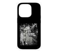 Smoking Papillon Street Scene Black White Grunge Frame Case for iPhone 14 Pro
