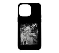 Smoking Papillon Street Scene Black White Grunge Frame Case for iPhone 14 Pro Max