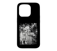 Smoking Papillon Street Scene Black White Grunge Frame Case for iPhone 15 Pro