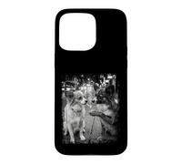 Smoking Papillon Street Scene Black White Grunge Frame Case for iPhone 15 Pro Max