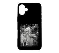 Smoking Papillon Street Scene Black White Grunge Frame Case for iPhone 16 Plus