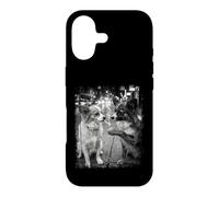 Smoking Papillon Street Scene Black White Grunge Frame Case for iPhone 17