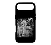 Smoking Papillon Street Scene Black White Grunge Frame Case for iPhone Air