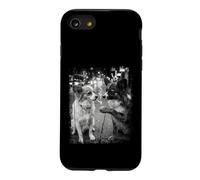 Smoking Papillon Street Scene Black White Grunge Frame Case for iPhone SE (2020) / 7/8