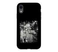 Smoking Papillon Street Scene Black White Grunge Frame Case for iPhone XR