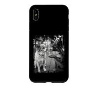 Smoking Papillon Street Scene Black White Grunge Frame Case for iPhone XS Max