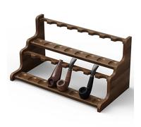 Smoking Pipe Stand, Wooden Tobacco Pipe Holder, Portable Lightweight Solid Wood Bracket for Multiple Pipes