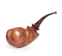 Smoking Pipes, Rosewood Wood Tabacco Pipe, Tobacco Pipe Starter Kit with Pipe Cleaners, 9 mm Pipe Filters,Smoking Bowl Pipe for Gifts (D)