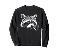 Smoking Raccoon Bad Attitude Dark Humor Funny Trash Panda Sweatshirt