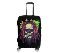 Smoking Rastafarian Skull with Weed Travel Luggage Protector Cover Fits 19-32 Inch
