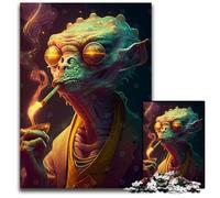 Smoking Sci Fi Lizard 1000 Pieces Puzzles for Adults Challenging Puzzles for MotherS Day Birthdays Christmas 1000 PCS(38x26cm)