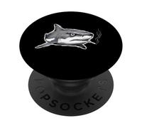 Smoking Shark Bad Attitude Dark Humor Funny Ocean Animals PopSockets Adhesive PopGrip
