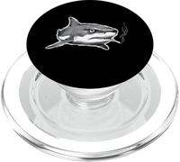 Smoking Shark Bad Attitude Dark Humor Funny Ocean Animals PopSockets PopGrip for MagSafe