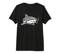 Smoking Shark Bad Attitude Dark Humor Funny Ocean Animals Premium T-Shirt