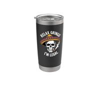 Smoking Skull Mexican Hat Festive Design Stainless Steel Insulated Tumbler