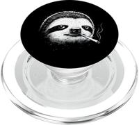 Smoking Sloth Bad Attitude Dark Humor Cute Sleepy Animal PopSockets PopGrip for MagSafe