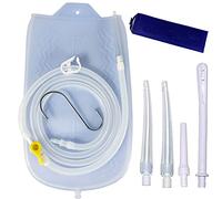 Smokitcen Colon Cleanse Enema Bag Kit with 5.2ft Silicone Hose, 5 Enema Tips and Controllable Flow Valve- Home- 2 Quart Capacity Silicone Enema for Coffee and Water Colon Cleanse for Men and Women