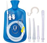 Smokitcen Enema Kit - 2L Enema Bag- 5.0ft. Long Silicone Hose - 5 Multi-Size Reusable Tips - Controlled Water Flow - for Colon Detox Cleanse Enemas