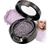 Smoky Amethyst Shimmer Glitter Eyeshadow Compact - Buildable Pressed Powder For Long Lasting Waterproof Eye Makeup, High Shine Pigmented Sparkle Finish For Eyelids And Inner Corners
