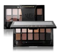 Smoky Brown Nude Eyeshadow Palette - Highly Pigmented Matte Shadows for Women, Waterproof & Long Lasting - 12 Shades with Dark Black & Brown Eyeshadow