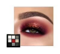 Smoky Eyeshadow Palette, 9 Colour Black Matte Eye Shadow, Grey Red Eye Makeup Pallets for Women, Gothic Style Cool Girl Glitter Eyeshadows, Highly Pigmented Eye Shadow Palettes